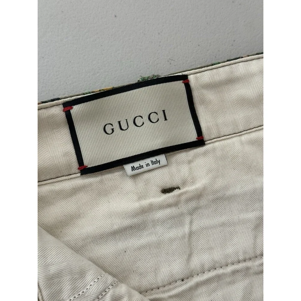 Gucci - Flora Snake Print Chino Pants